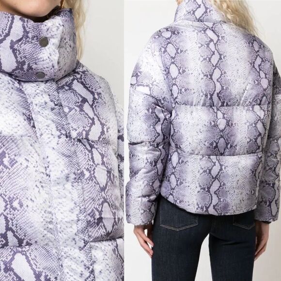 NWT Apparis Julie Snake Puffer Coat Jacket in Lilac XS - Picture 2 of 7